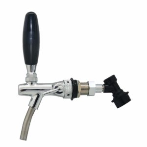 PERA Adjustable Beer Faucet Beer Shank Chrome Tap With Ball Lock Disconnect Liquid for HomeBrewing Cornelius Keg