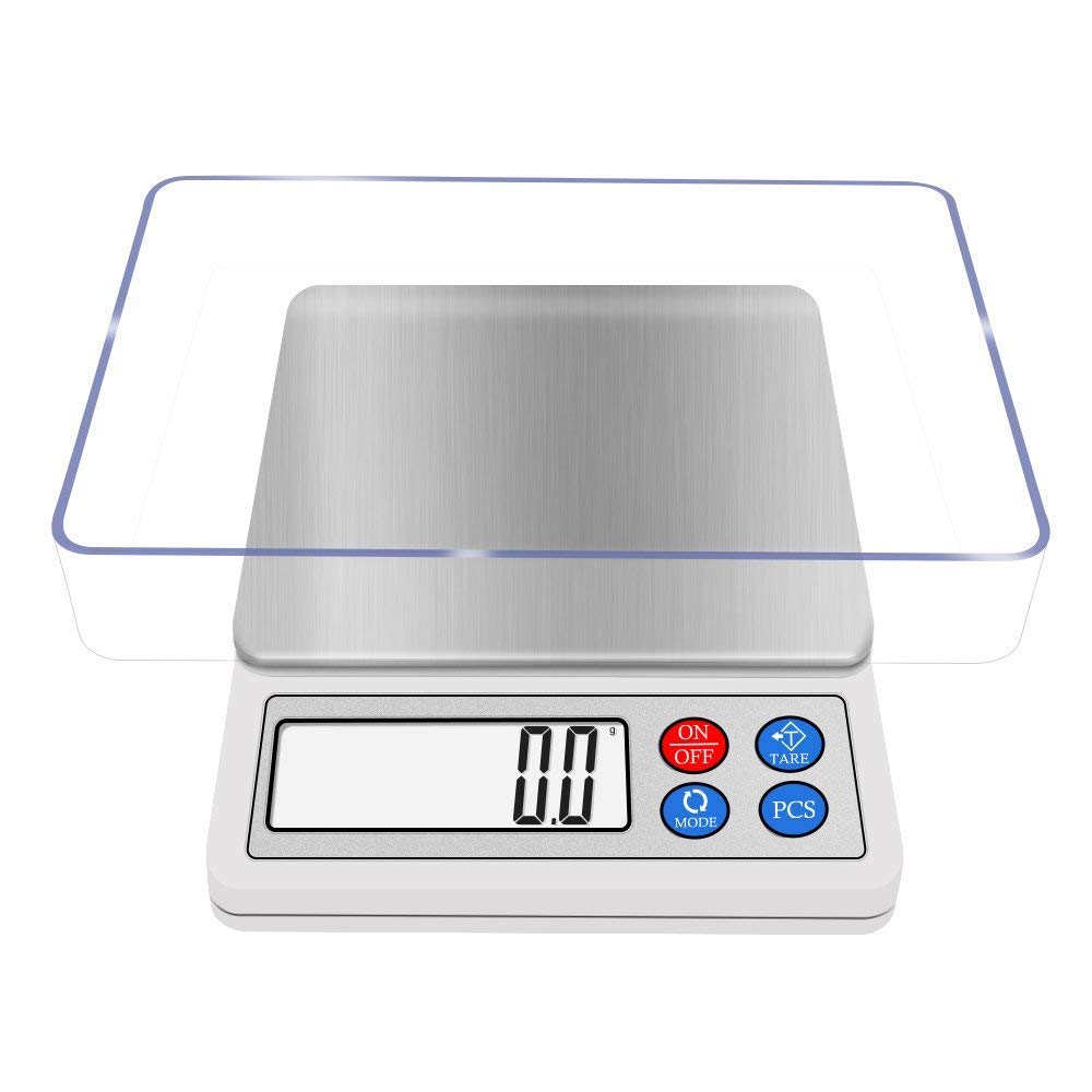 Gram Scale Digital Kitchen Scale NEXT-SHINE High-precision Pocket Mini Muti-functional Pro Scale with LCD Display, Tare, PCS, Back-lit, 600g