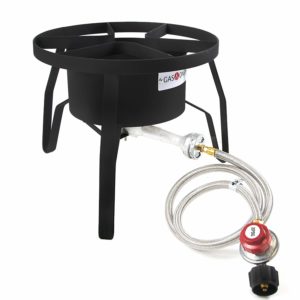 GasOne B-5300 One High-Pressure Outdoor Propane Burner Gas Cooker Welded Frame No Assembly required 0-20 PSI