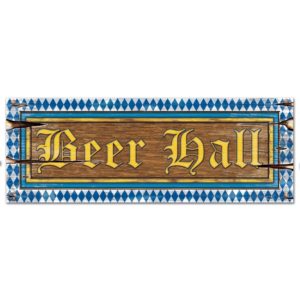 Beistle 54846 24-Pack Beer Hall Signs, 8 by 22-Inch