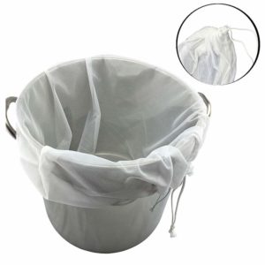 Reusable Drawstring Brew in A Bag Straining Wine Hot -26inch X 22inch (White)