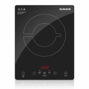 SUNAVO Induction Cooktop Portable Countertop Burner 1800W with Timer and 15 Temperature Power Setting CB-I11