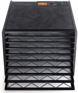 Excalibur 3926TB 9-Tray Electric Food Dehydrator with Temperature Settings and 26-hour Timer Automatic Shut Off for Faster and Efficient Drying Includes Guide to Dehydration Made in USA, 9-Tray, Black