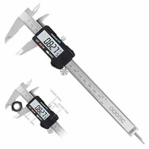 Digital Caliper, Adoric Electronic Digital Caliper Stainless Steel Body with Large LCD Screen | 0-6 Inches | Inch/Fractions/Millimeter Conversion
