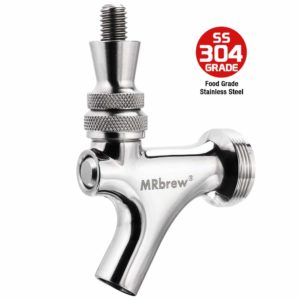 MRbrew Upgraded Beer Faucet, All Commercial 304 Stainless Steel Draft Beer Keg Tap, Beer Tap with Well-Pouring, Fits for American Beer Shanks and Towers