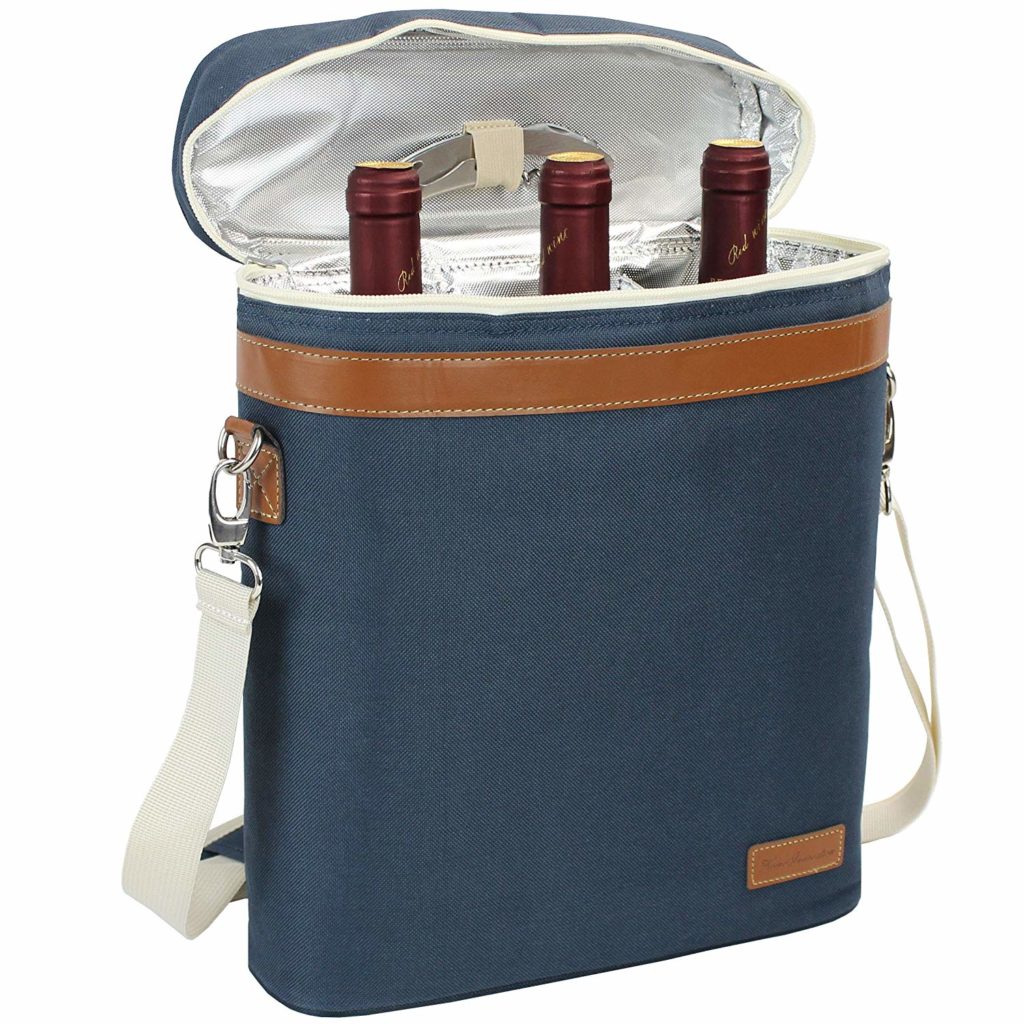 3 Bottle Insulated Wine Tote Cooler Bag | Homebrew Finds