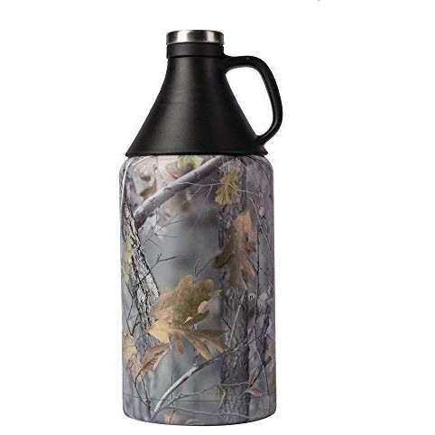 X-Pac Growler with Double Wall Vacuum Insulated Construction, for Transporting Micro Brew Beer, Wine and Other Liquids, JX Camo, 64 Ounce