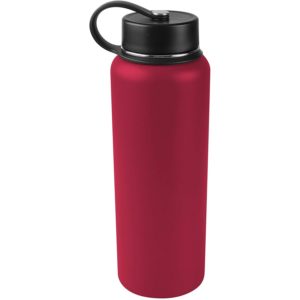 Tahoe Trails 40 oz Double Wall Vacuum Insulated Stainless Steel Water Bottle, Crimsom Red