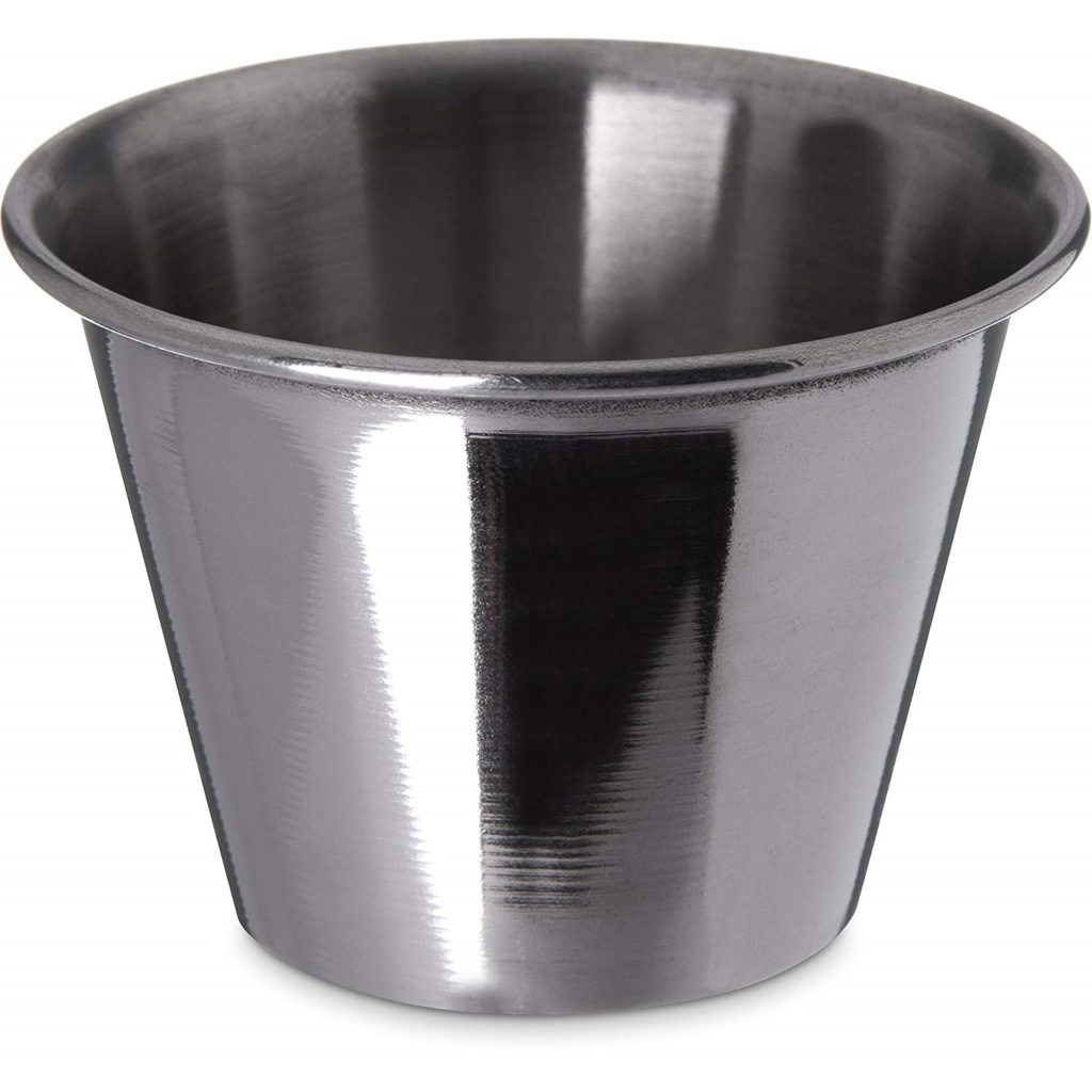 Carlisle 602500 Ramekin Dipping Sauce Cup, 2.5 oz, Stainless Steel (Pack of 12)