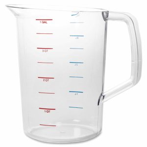 Rubbermaid Commercial Products Bouncer Measuring Cup, 4-Quart, Clear, FG321800CLR