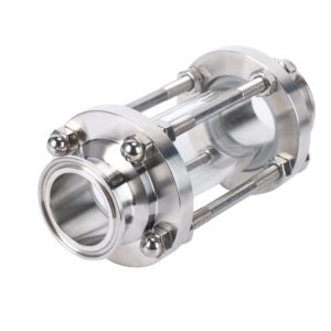 DasMarine 1.5" Sanitary Sight Glass In-Line Sight Glass with Clamp End, Flow Sanitary Straight Sight Glass Tri-clamp Stainless Steel SS304 ( 1.5" OD:50.5MM; ID:38.1MM) (1.5" OD:50.5MM; ID:38.1MM)