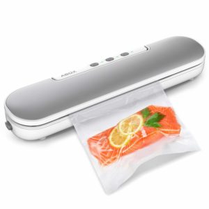 Vacuum Sealer Machine, ABOX V69 Portable Food Vacuum Air Sealing System for Food Saver Storage, Compact Design with Magnets and 10 Bags