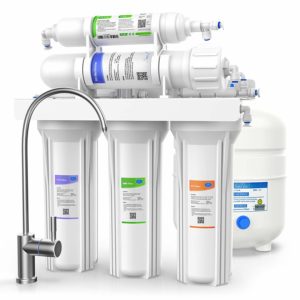 SimPure Reverse Osmosis System - 5 Stage RO Water Purifier with Faucet and Tank - Reverse Osmosis Water Filtration System - Ultimate Water Softener - Removes Upto 99% Impurities - 75 GPD