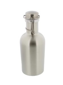 Beer Growler - 1 liter, 33oz - Stainless Steel with Swing-Top, Keeps Homebrew Fresh and Cold with Airtight Seal