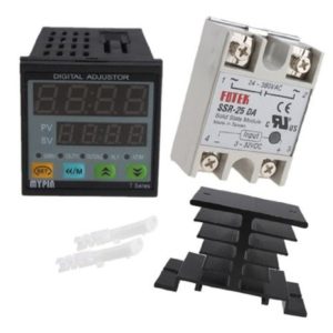 IMAGE® 25A SSR-25DA Solid State Relay with Heat Sink+ Manual/ Auto-tuning PID Temperature Controller SNR