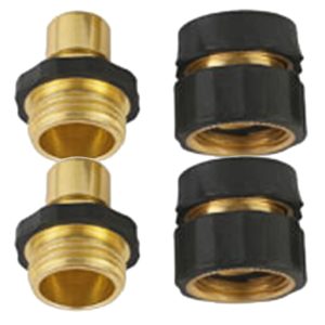 A8011 Deluxe Pressure Washer Garden Hose Brass Quick Connect Kit 2 Sets (4 PCS)