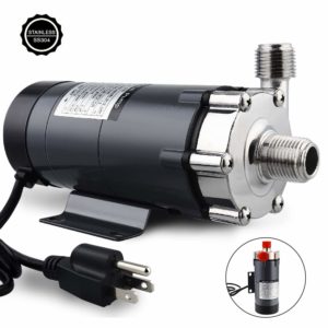 FERRODAY Magnetic Drive Pump Wort Pump Food Grade High Temperature Stainless Head Magnetic Pump 15RM with 1/2"NPT thread Home Brew