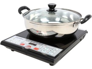 Tayama SM15-16A3 Induction Cooker with Cooking Pot, Black