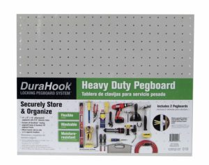 Triton Products(2) 22 In. W x 18 In. H x 1/8 In. D White Polypropylene Pegboards with 3/16 In. Hole Size