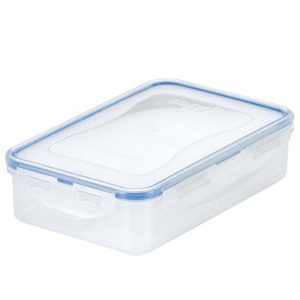 Lock & Lock HPL816C Easy Essentials On The Go Meal Food Storage Container With Divider / Food Storage Bin With Divider - 27 Ounce, Clear