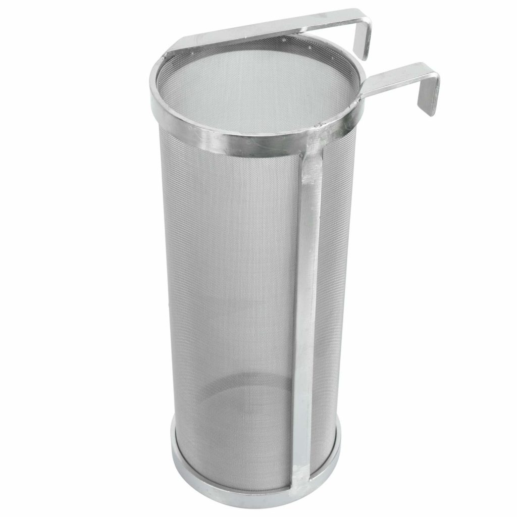 YaeBrew 4 X 10 Inch Hop Spider 300 Micron Mesh Stainless Steel Hop Filter Strainer for Home Beer Brewing Kettle (4"X10")