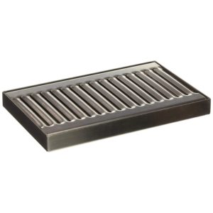 ACU Precision Sheet Metal 0100-08 Surface Mount Drip Tray, No Drain, Stainless Steel, 4 Brushed Finish, 5" x 8" x 3/4", Silver
