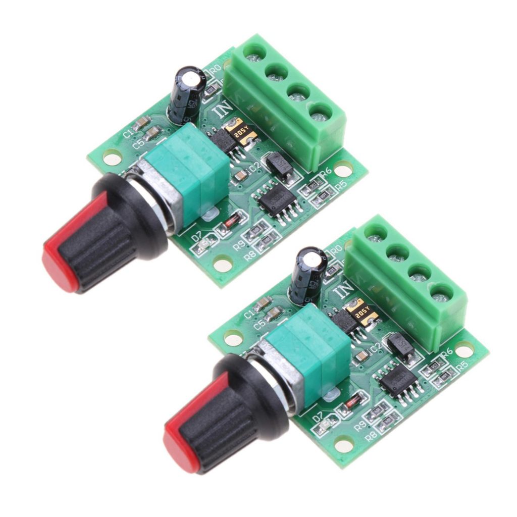 Onyehn 2Pcs 1.8v 3v 5v 6v 7.2v 12v 2A 30W Low Voltage DC Motor Speed Controller PWM 1803BK 1803B Adjustable Driver Switch 2 Pack