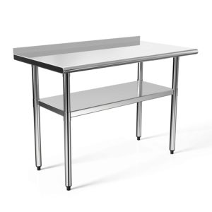 48x24 in Stainless Steel Prep Table NSF Commercial Work Table Food Metal Table Heavy Duty Kitchen Garage Worktables and Workstations