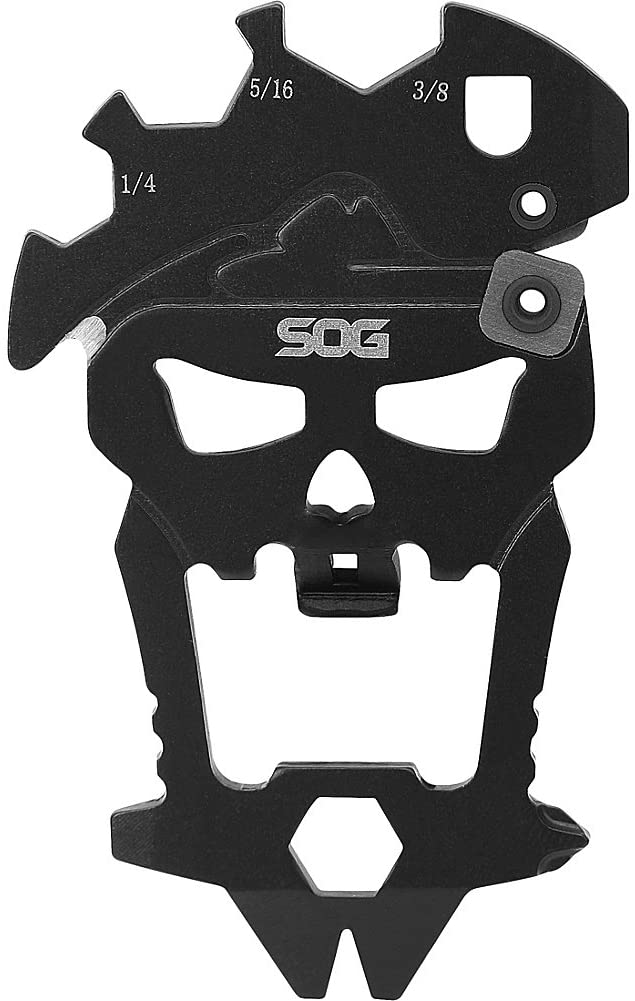 SOG MacV Tool SM1001 - Hardcased Black, 12 Tools in One: Bottle Opener, Screwdrivers