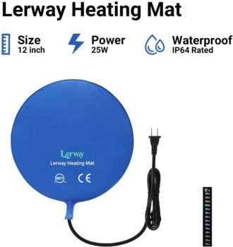 Lerway Temperature Rising Heating Mat for Brewing fermentation Pad for Beer and Wine 12 Inches Blue