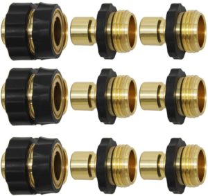 Twinkle Star 3/4 Inch Garden Hose Quick Connector Water Hose Fitting Male and Female, 9 of Set