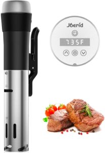 Sous Vide Cooker, Joerid Thermal Immersion Circulator, Ultra-quiet Water Sous Vide Cooker, with Accurate Temperature Digital Timer, Stainless Steel, 1000W