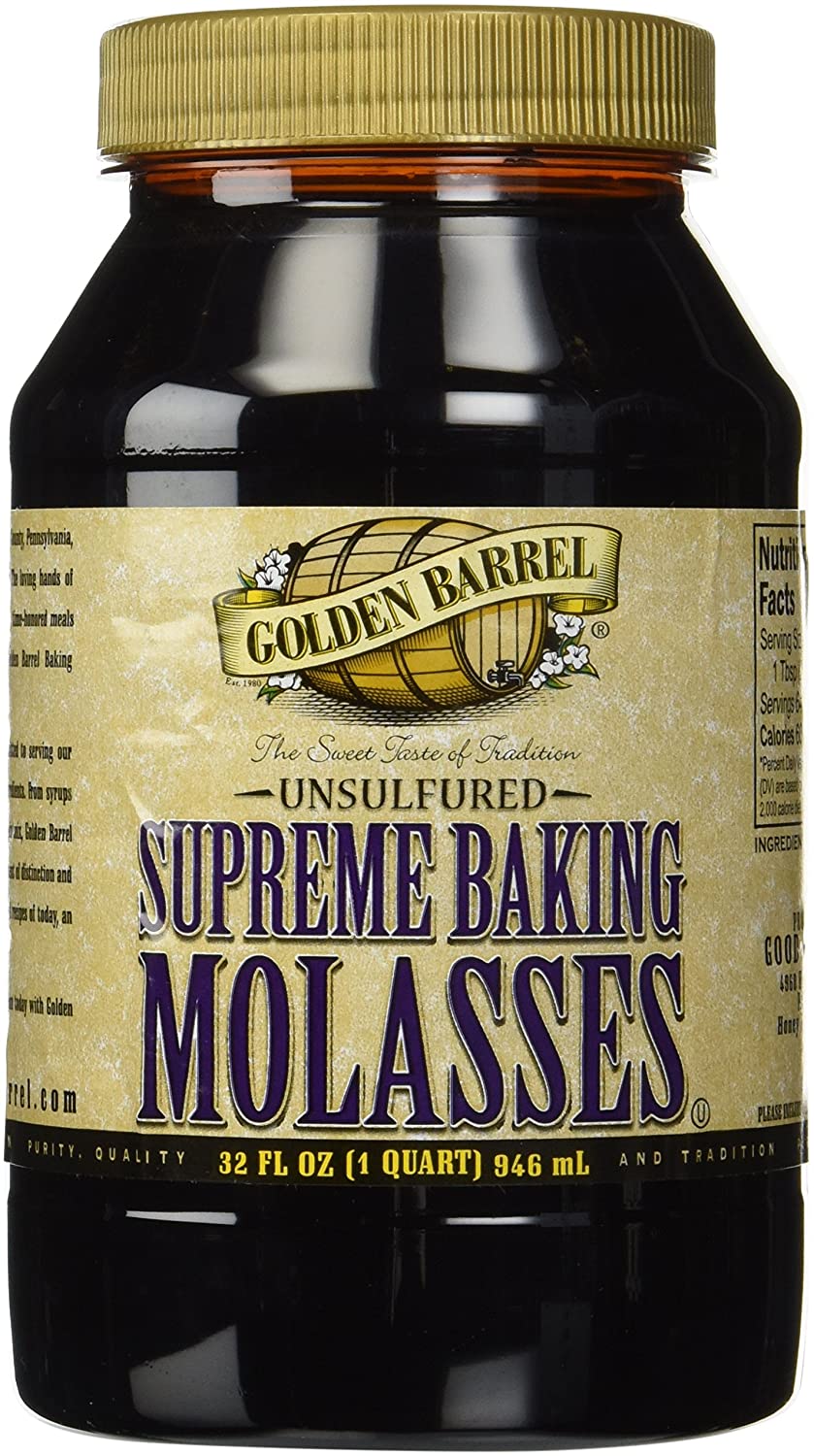 Golden Barrel Unsulphured Supreme Baking/Barbados molasses, 32 Ounce