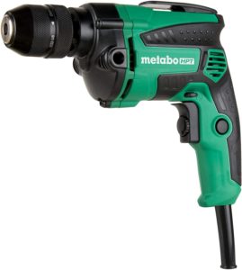 Metabo HPT Drill, Corded, 7-Amp, 3/8-Inch, Metal Keyless Chuck, Variable Speed w/ Dial, Rubber Over-Molded Handle, Forward / Reverse, Belt Hook, 5-Year Warranty (D10VH2)