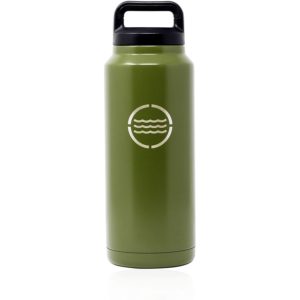 VistosoHome 36 oz Stainless Steel Water Bottle - Double Wall Vacuum Insulated with Durable Twist Off Lid - Large Capacity Bottle Growler Thermos Flask for Camping, Sports & Activities
