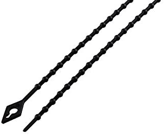 South Main Hardware 888069 6-in Beaded, 100-Pack, 18-lb, Black, Speciality Cable Tie, 6", 100 Piece