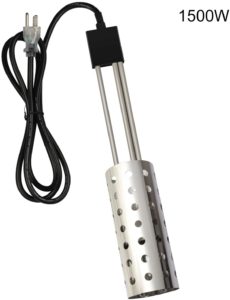 1500W Immersion Heater, Gesail UL-Listed Bucket Water Heater with 304 Stainless-steel Guard, Submersible Bucket Heater with Thermostat and Auto Shutoff, Perfect for Home Travel and Winter Job
