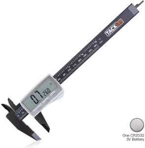 Digital Caliper 6 Inch with Larger LCD Display, Inch/Fractions/Millimeter Conversion for Small DIY and Homework, Coin Battery Included