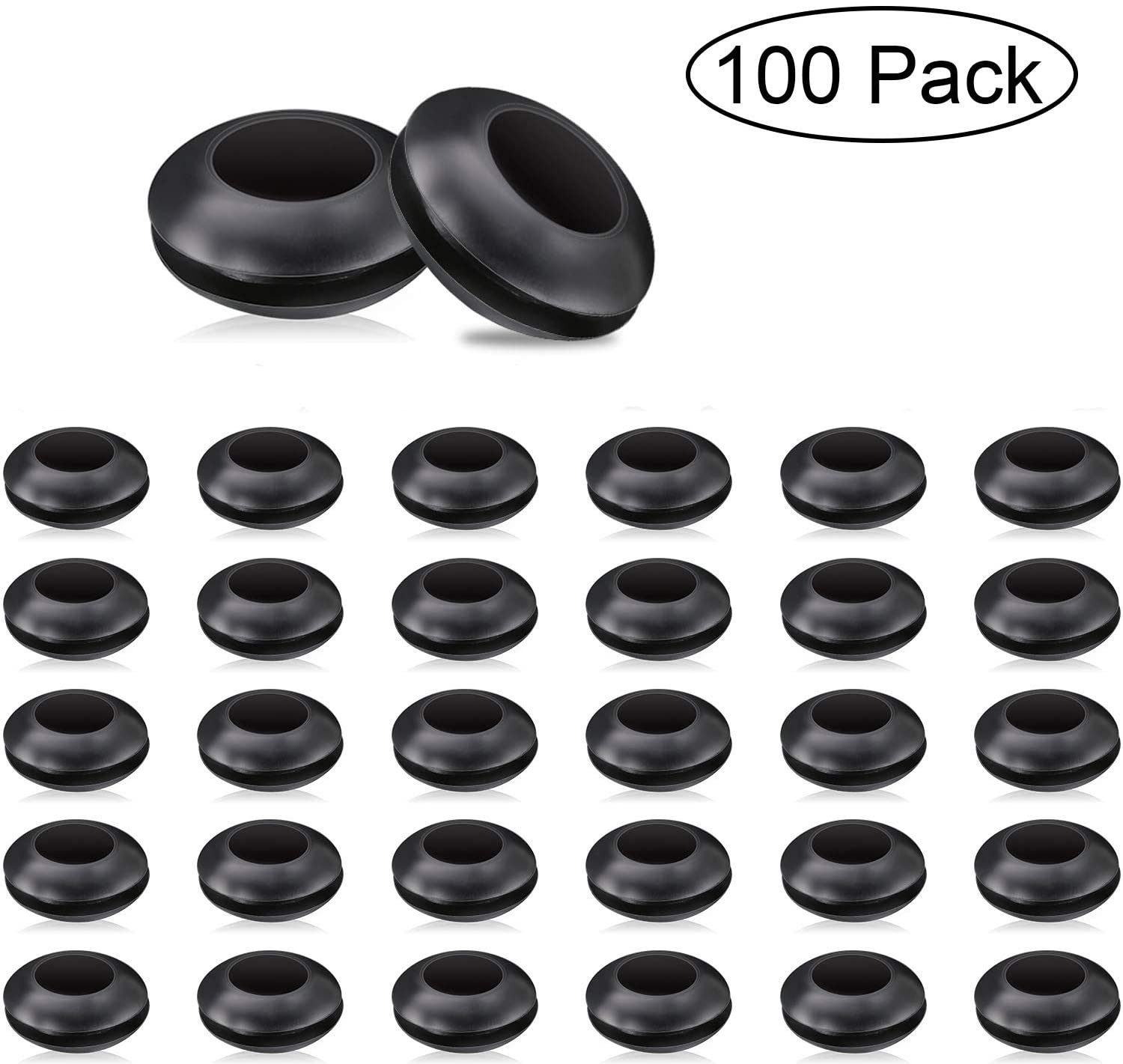 Airlock Grommet, Fermenter Lid Grommet Silicone Grommets for Homebrewing, Straws, Airlock, Beer, Mead, Wine, Silicone Bucket Fermenter Lids, 5/8 Inch OD and 3/8 Inch ID (100)