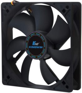 Kingwin 120mm CF-012LB Silent Fan, For Computer Cases, CPU Coolers, Long Life Bearing, Quiet Efficient Cooling, and Provide Excellent Ventilation for PC Cases-[Black]