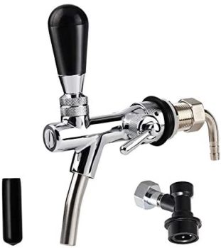 Beer Faucet,Adjustable tap with Flow Control and Liquid Ball Lock Post for Keg Home Bar