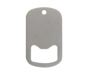 Middle Slot Dog Tag Bottle Openers Stainless Steel 25 Pieces