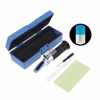 Anpro Brix Refractometer for Homebrew, Beer Wort Refractometer Dual Scale Specific Gravity 1.000-1.120 and Automatic Temperature Compensation 0-32% Replaces Homebrew Hydrometer