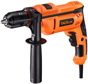 Hammer Drill, TACKLIFE 7.5Amp Corded Drill with 3000RPM, Variable Speed, 1.2/In. Keyless Chuck, Hammer & Drill 2 Mode in 1 for Brick, Steel, Concrete -PID05A