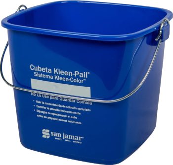 San Jamar KP196KCBL Kleen-Pail Commercial Cleaning Bucket, 6 Quart, Blue