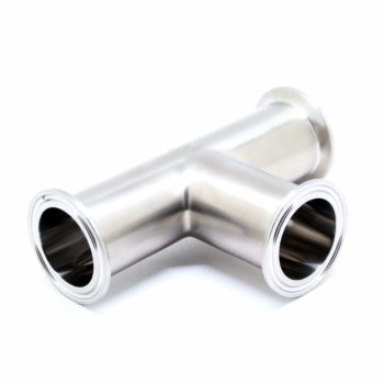 QiiMii Tri Clamp 1.5" Equal Tee Tri Clover Tee Fittings Stainless Steel SS304,38mm Pipe OD（1.5 Inch）