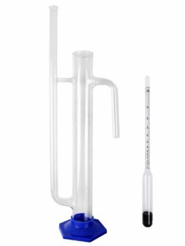 SPEAKEASY Distillers - Glass Proofing Parrot with Hydrometer Made in Scotland | 0-200 Proof and Tralle Kit Alcoholmeter Test Set for Distilled Spirits Moonshine Distilling