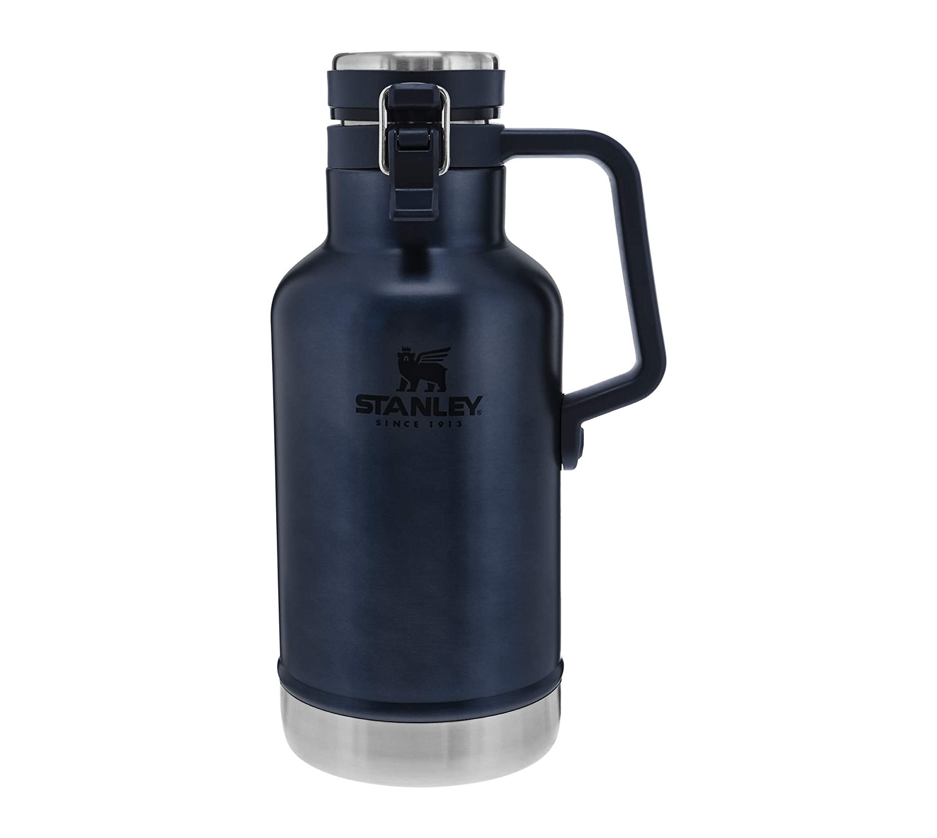 Stanley Classic Easy-Pour Growler 64oz, Insulated Growler Keeps Beer Cold and Carbonated Made with Stainless Steel Interior, Durable Exterior Coating and Leak-Proof Lid, Easy to Carry Handle