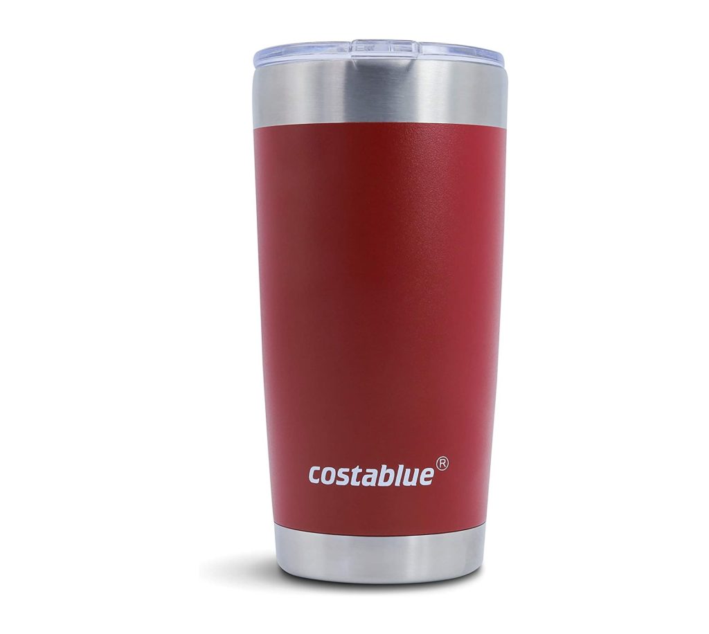 costablue Fresno Stainless Steel Vacuum Insulated Tumbler with lid… (red, 20 ounces)