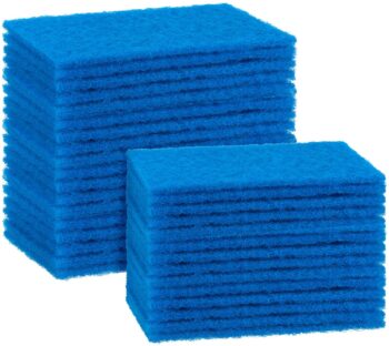 Jetec 40 Pieces Cleaning Scrub Sponge Scouring Sponge Pads Non Scratch Pads for Kitchen Dishes Cleaning (Blue)